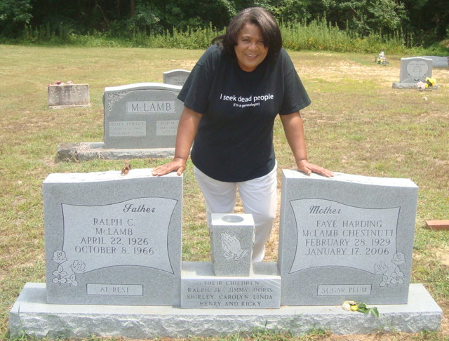 Linda in Cemetery 